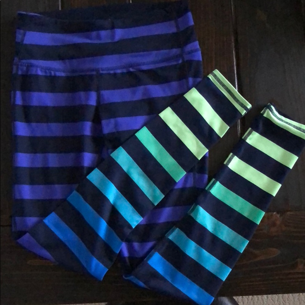 Athleta ombré striped leggings